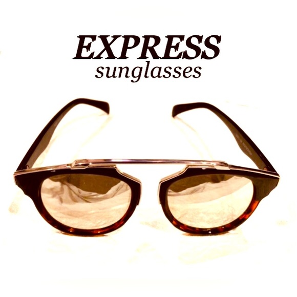 EXPRESS full rim aviator mirrored sunglasses size OS NWOT - Picture 10 of 10